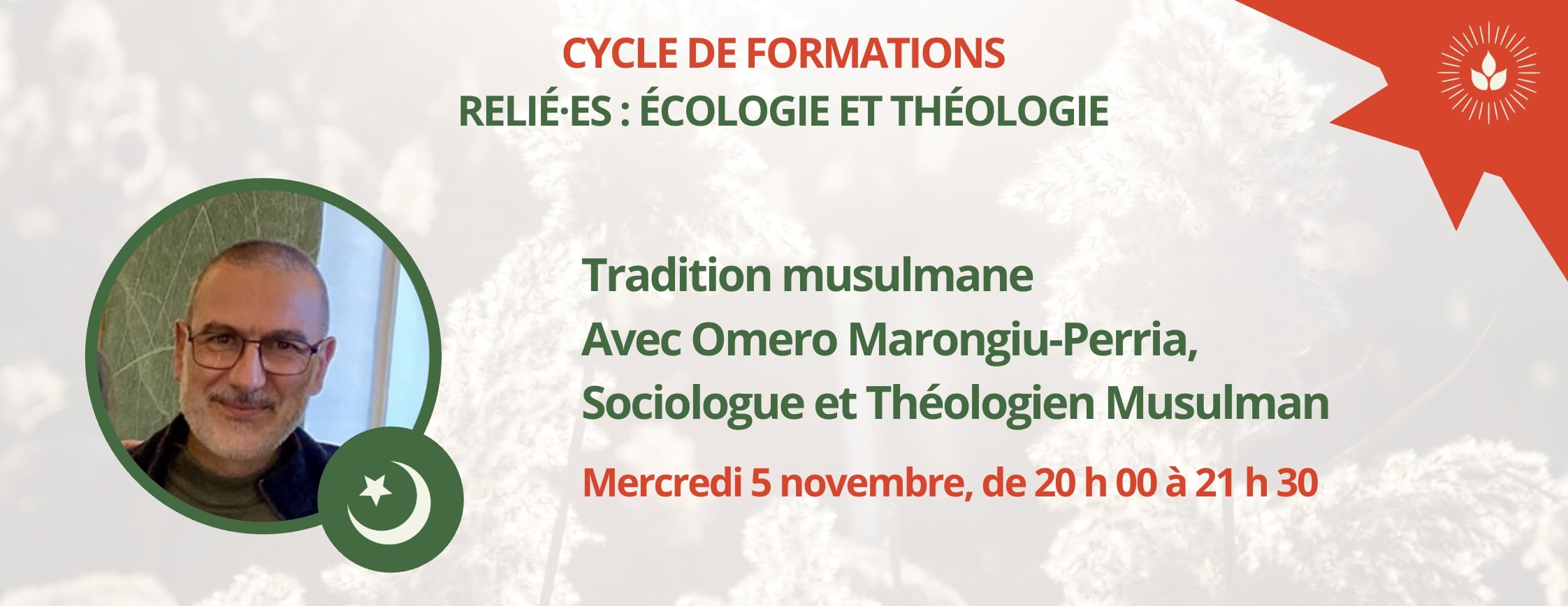 Visuel de l'appel d'éco-théologie avec l'islam
