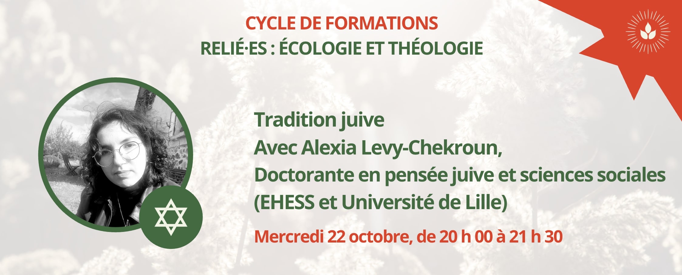 Visuel de l'appel d'éco-théologie avec le judaïsme